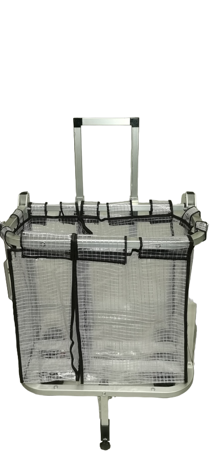 CARRELLO PORTA PESCE - 70 x 49,5 x 32 cm CON SACCA TRASPARENTE