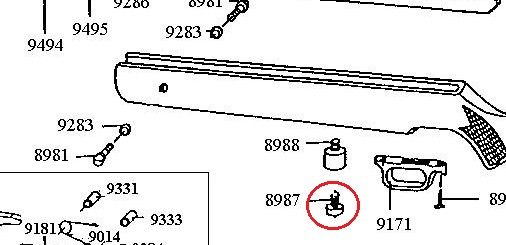 WEIHRAUCH VITE CALCIO POSTERIORE PER HW 77 - 1 PZ - N. ESPLOSO: 8987
