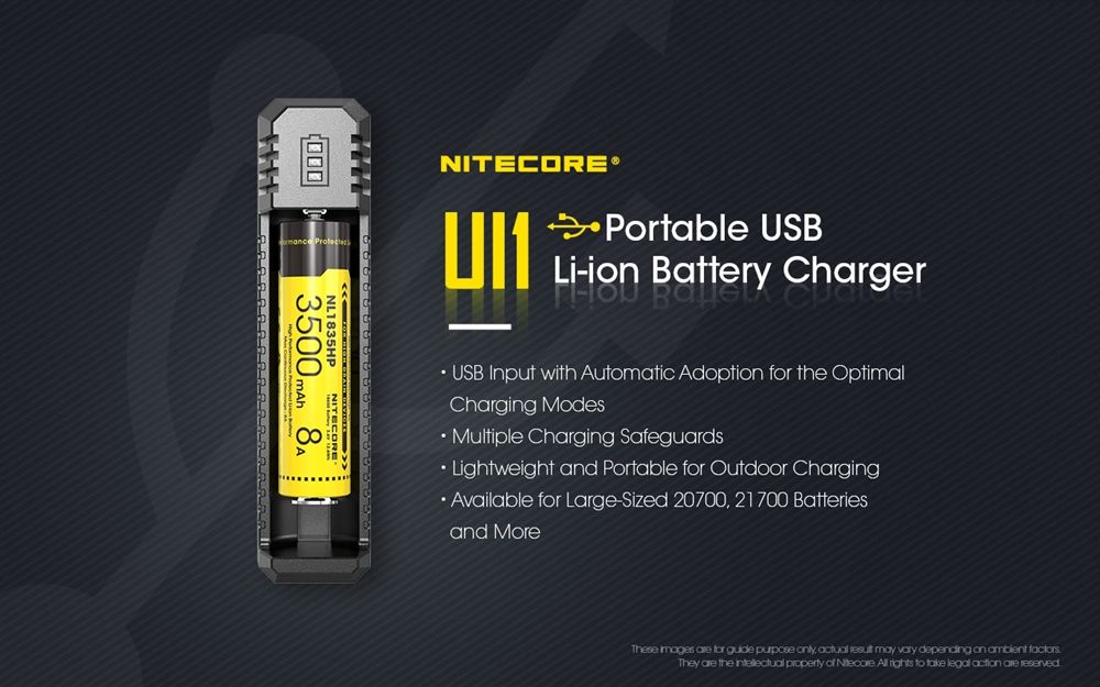 CARICABATTERIE NITECORE - PORTABLE USB BATTERY CHARGER