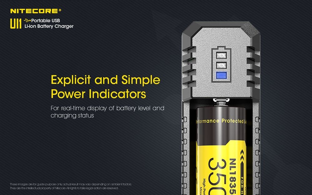 CARICABATTERIE NITECORE - PORTABLE USB BATTERY CHARGER
