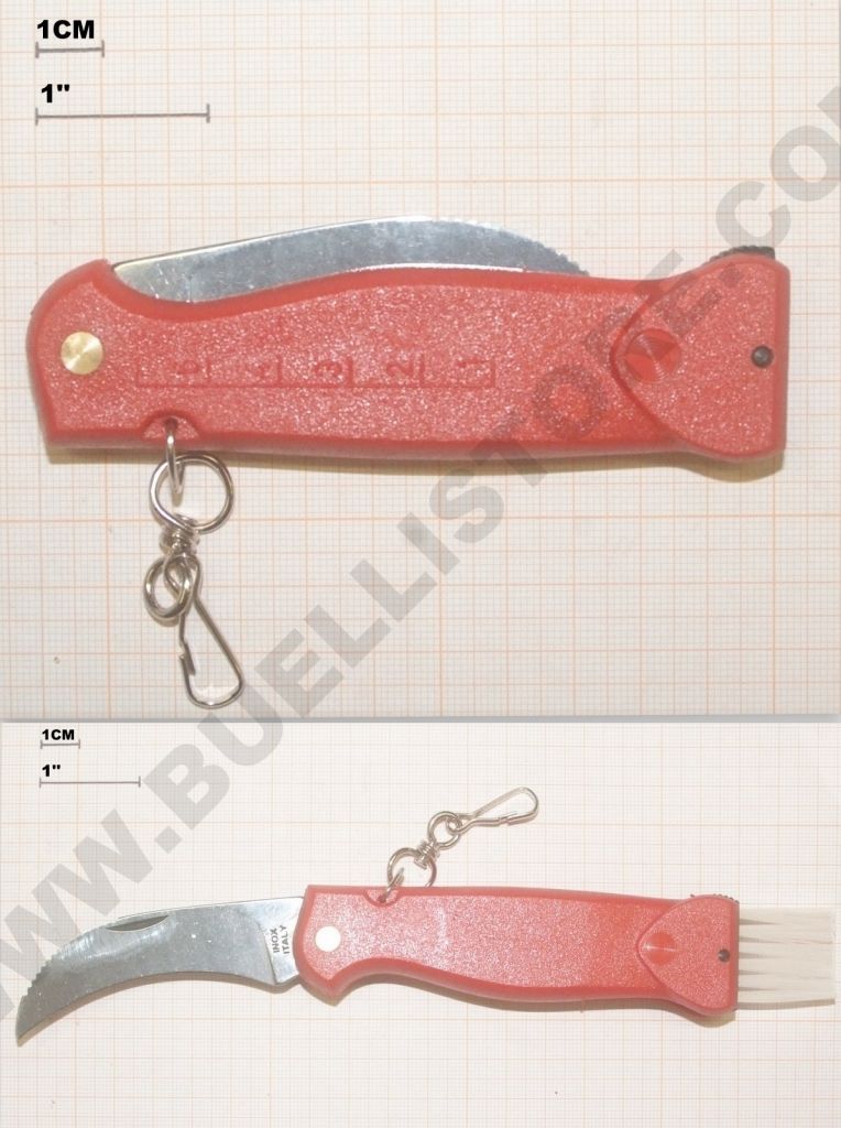 COLTELLO PER FUNGHI MANICO IN ABS ROSSO