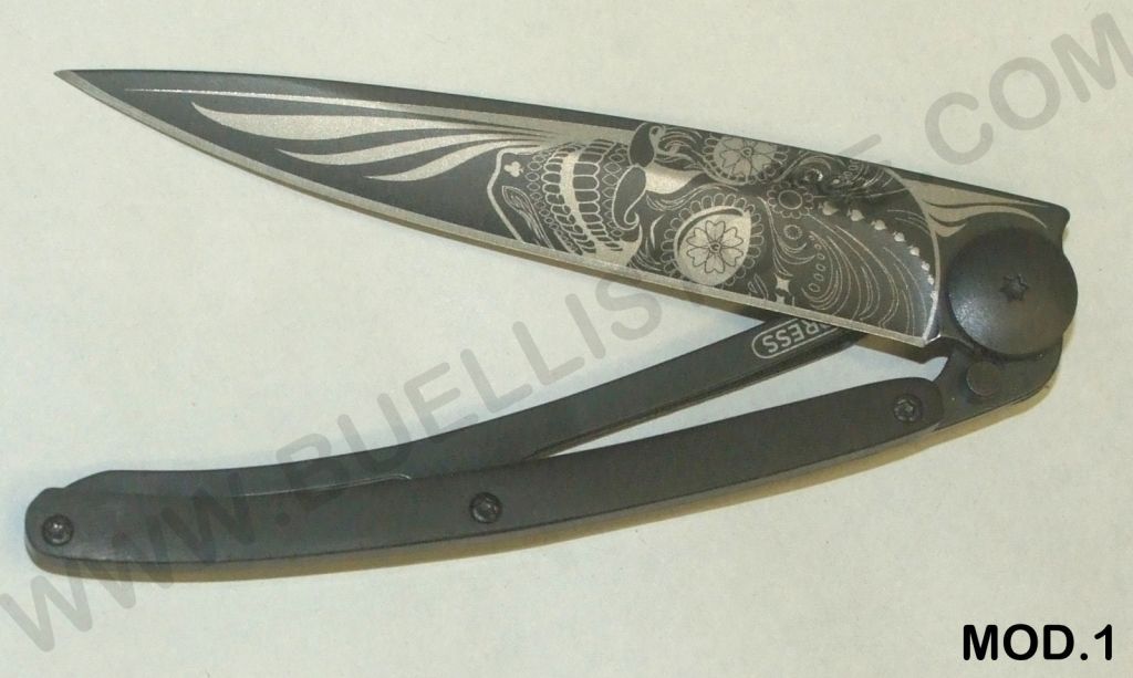 DEEJO TATTOO 37 G COLTELLI CHIUDIBILI ULTRA SOTTILI CON LAMA DISEGNATA 