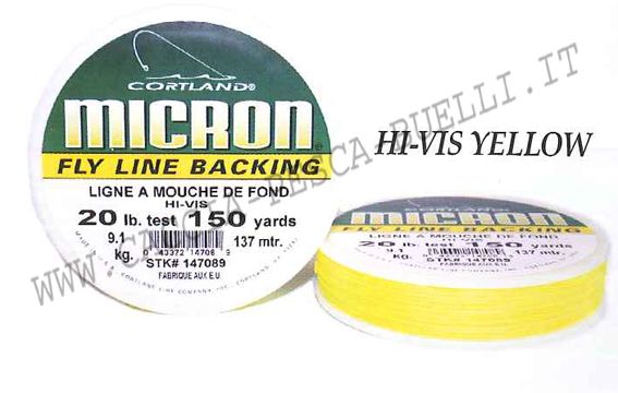 CORTLAND MICRON FLY LINE BACKING 30LB YELLOW
