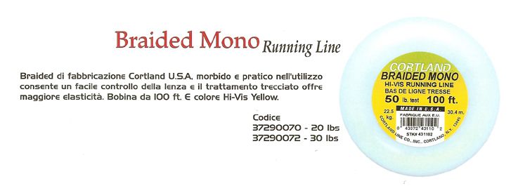 CORTLAND BRAIDED MONO RUNNING LINE