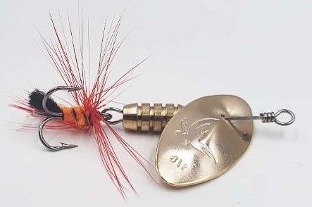 DAMIKI BAIT - GOLD WING - SET 4 CUCCHIAINI ROTANTI CON PALETTA PER PESCE PERSICO - 1,75 GR - GOLD