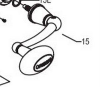 ESPLOSO N°15 - 1277150 - HANDLE ASSEMBLY - MANOVELLA COMPLETA - PENN SSV7500 / SSV8500