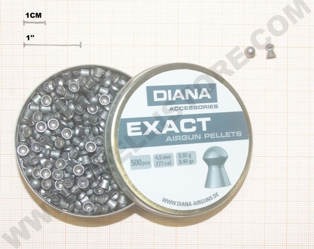 DIANA EXACT CAL. 4.5 - 0.55 GRAMMI - 500 PZ 