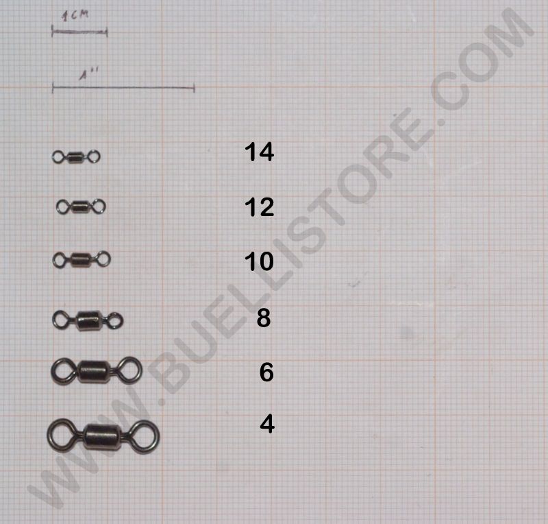 GIRELLE ROLLING SWIVELS TIPO BARILOTTO 1003