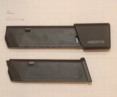 TONI SYSTEM PAD MAGGIORATO PER PISTOLE GLOCK CAL.9 AUMENTA DI 9 COLPI LA CAPACITÀ DEL CARICATORE PER CARICATORI DA 17 COLPI