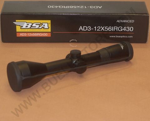 BSA OTTICA 3-12X56 IRG N430 TUBO DA 30 mm RETICOLO RED CENTER DOT ILLUMINATO