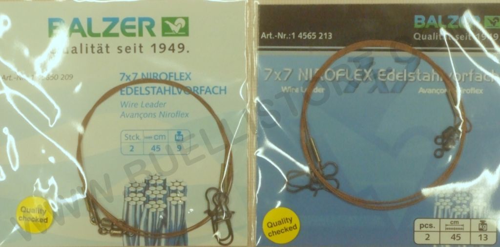 BALZER 7X7 NITROFLEX CAVETTI IN ACCIAIO LUNGHEZZA 45 CM 