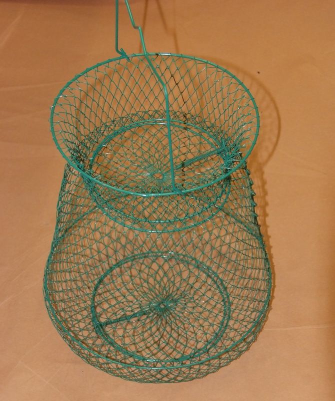 CESTINO PORTA PESCI IN METALLO ROTONDA ø 30 LUNGHEZZA 35 CM 