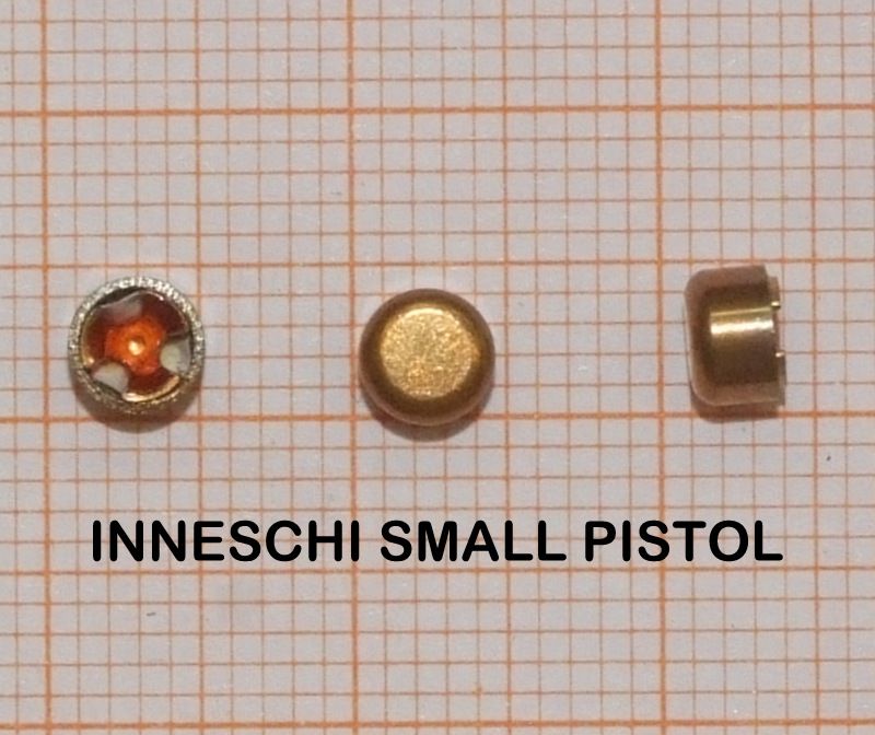 BOSSOLI IN OTTONE CAL.36 /410 DA 60 mm PER INNESCHI SMALL PISTOL CONFEZIONI DA 10 E 50 PZ