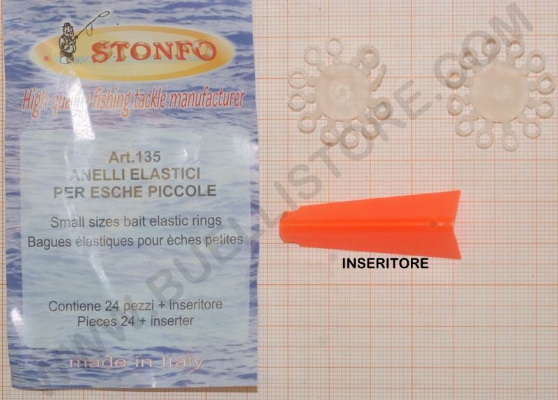 ANELLI ELASTICI PER ESCHE STONFO - DISPONIBILI IN VARIE MISURE