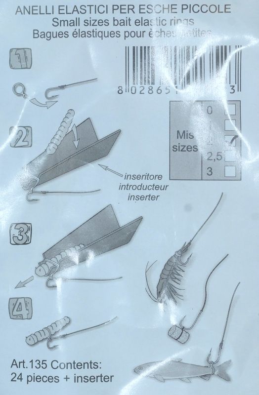 ANELLI ELASTICI PER ESCHE STONFO - DISPONIBILI IN VARIE MISURE