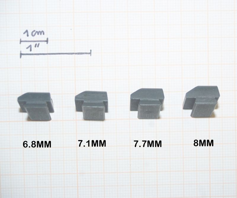 BERETTA SET 4 TACCHE DI MIRA PUNTI BIANCHI SUPERLUMINOSI FOSFORESCENTI