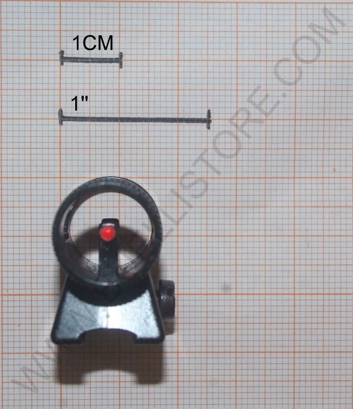 WEIHRAUCH TUNNEL MIRINO METALLICO COMPLETO CON FIBRA OTTICA