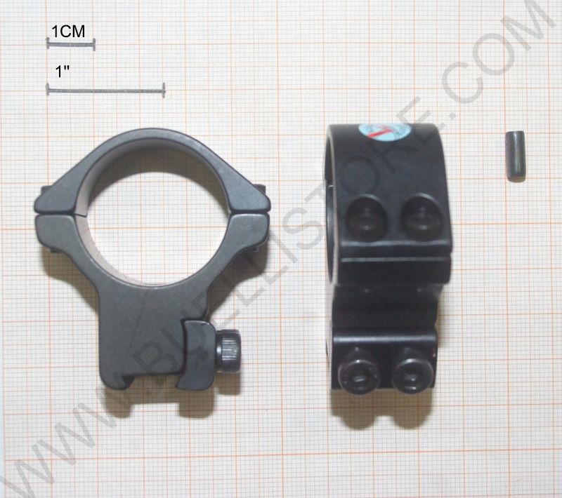 SPORTS MATCH ATTACCO MEDIO OTTICHE 30MM  PER SLITTE 11 mm - 451022