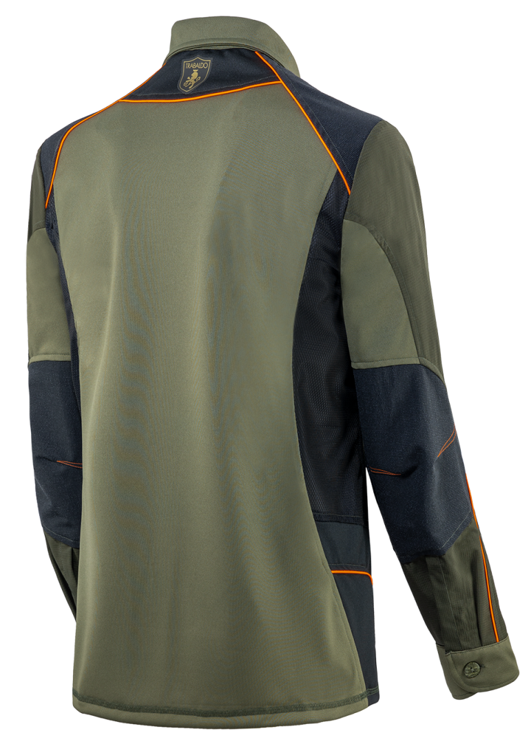 TRABALDO - CAMICIA POLO TECNICA RINFORZATA ENDURANCE CON PROFILI ARANCIO