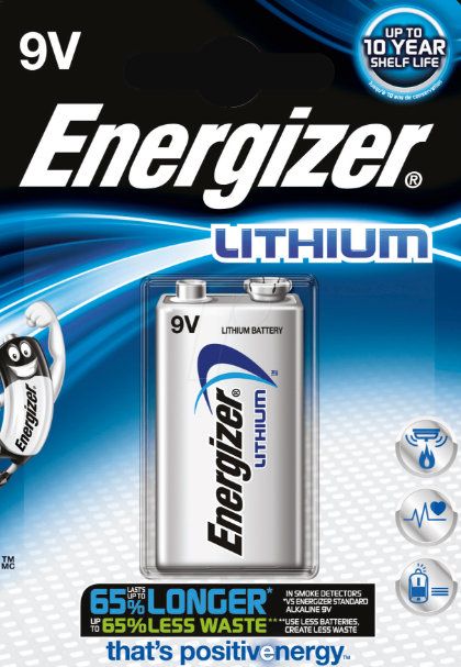 ENERGIZER LITHIUM - BATTERIA 9V 