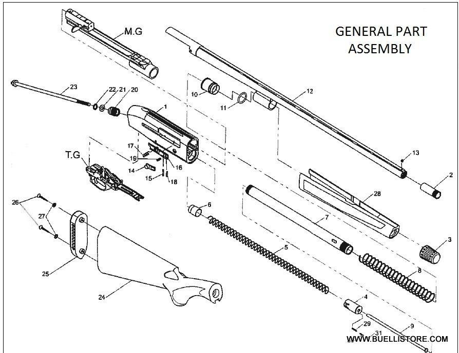ARMSAN ESPLOSI FUCILI CALIBRO 12
