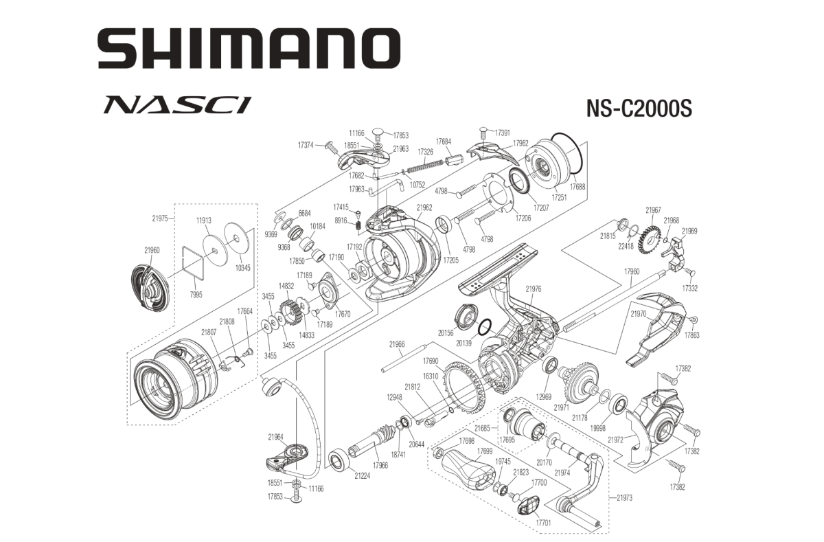 RICAMBI PER SHIMANO NASCI 2000 FC