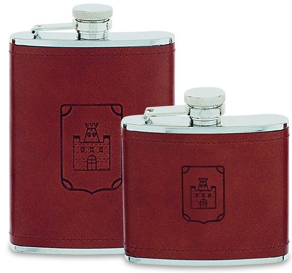 STARWINGS FIASCHETTA RIVESTIMENTO IN CUOIO SOGGETTO STEMMA DA 4OZ