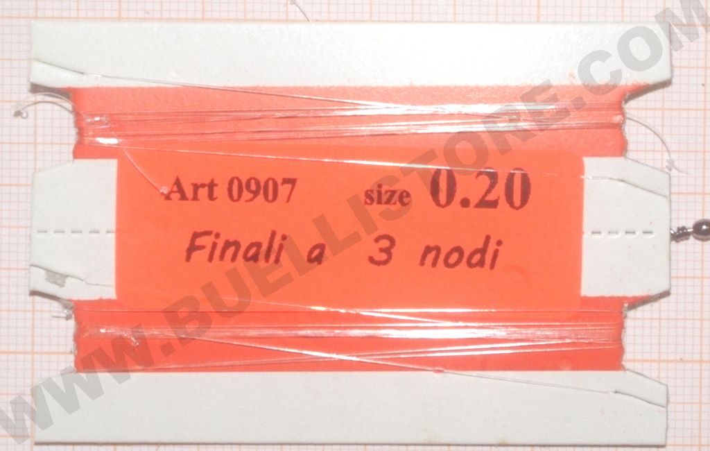 FINALI A 3 NODI - 0.25 mm - TRASPARENTE 