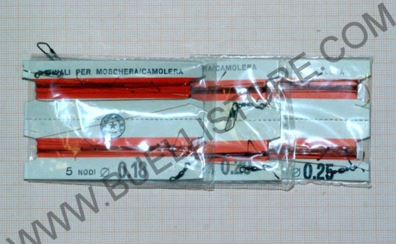 FINALI PER MOSCHERA - CAMOLERA 5 NODI FILO 0.18 - MARRONE