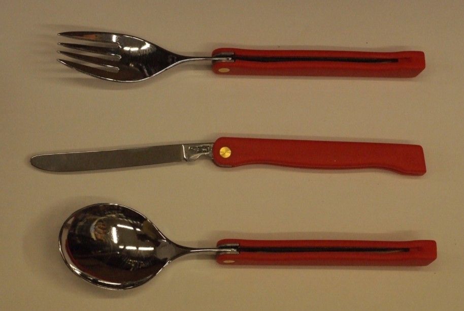 VIRGINIA SET POSATE DA CAMPEGGIO - ROSSE