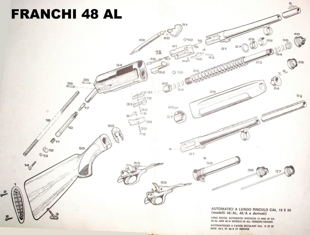 ESPLOSI FUCILI FRANCHI 48 AL - CAL.12 / 20