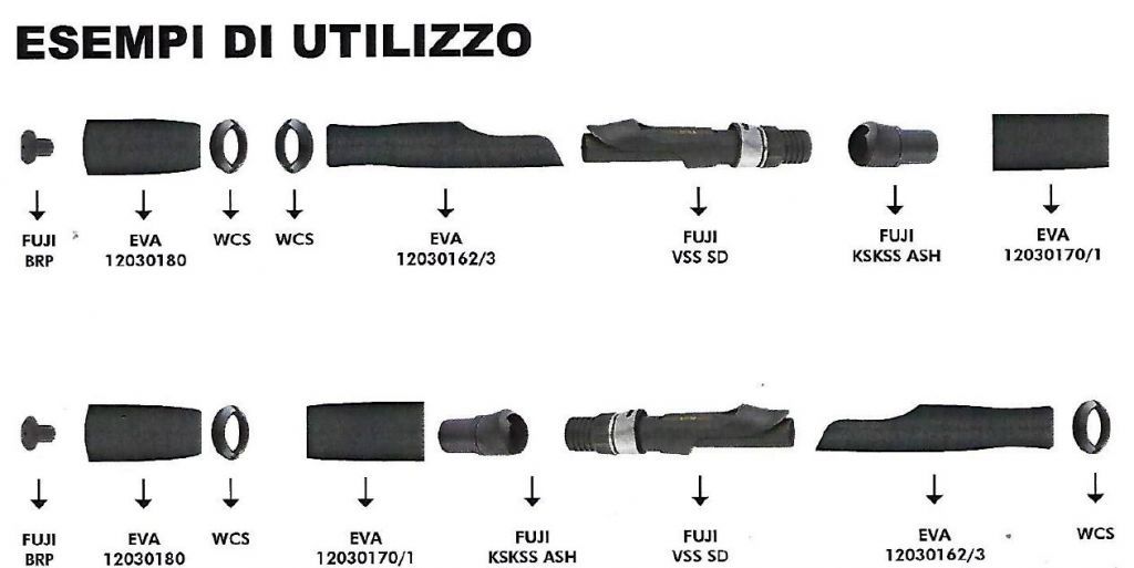 FUJI - COMPONENTI PER IMPUGNATURA COMPLETA CON PLACCA PORTA MULINELLO DA SPINNING - VSS SD 