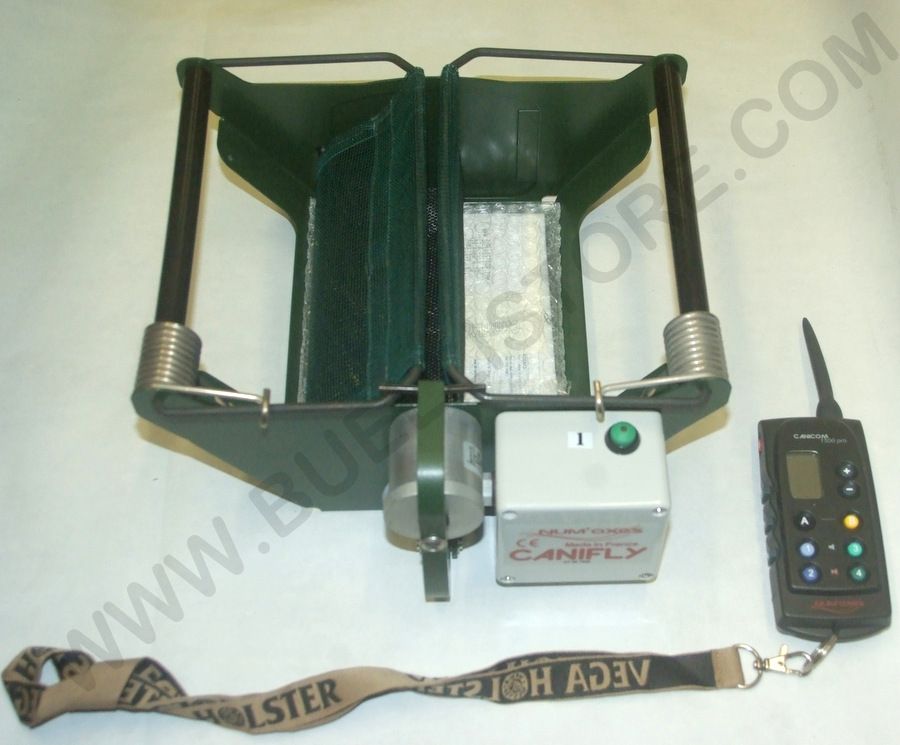 CANIFLY GABBIA LANCIA VOLATILI CON TELECOMANDO CANICOM 1500 PRO - USATA
