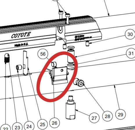 RICAMBIO INSERTO CARICATORE GAMO COYOTE / BSA BUCCENEER n° ESPLOSO 26