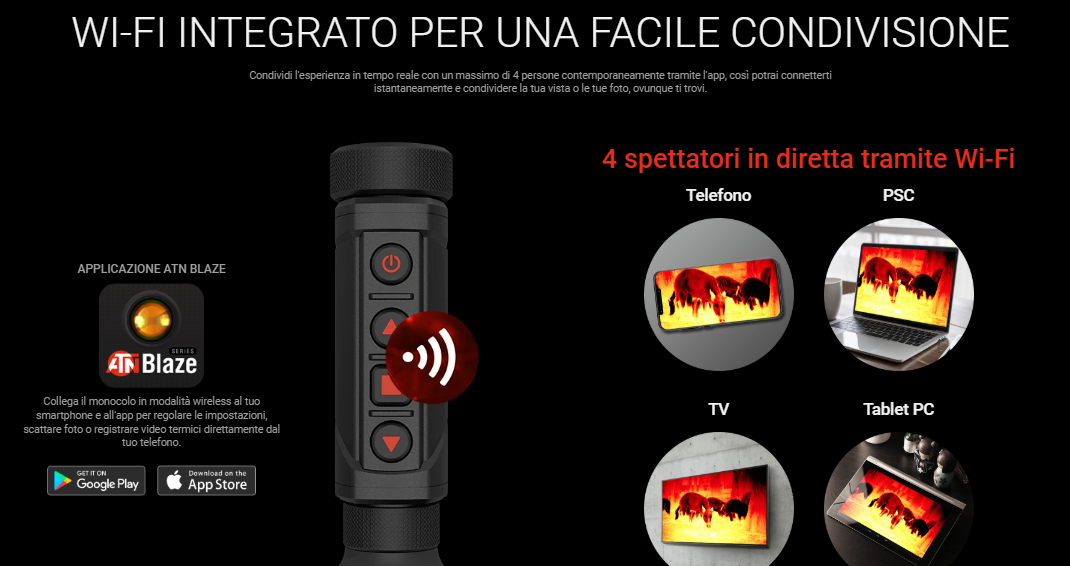 PROMO ROTTAMAZIONE MONOCULARE TERMICO ATN BLAZEHUNTER 640X512 35mm 2.5-20x