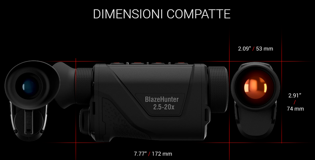 NOVITA' 11/2024 - MONOCULARE TERMICO ATN BLAZEHUNTER 640X512 35mm 2.5-20x