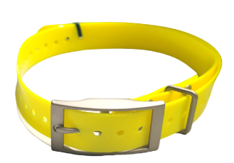 COLLARE IN BIOTHANE GARMIN DA 2.5CM COLORE GIALLO 