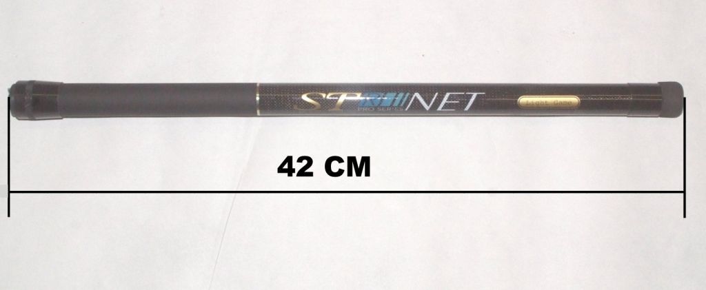 ST-R LIGHT GAME RUBBER NET - FABIO ZENI GUADINO BLU CON MANICO TELESCOPICO CON RETE GOMMATA