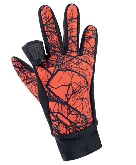 RISERVA GUANTI INVERNALI CON TAGLIO INDICE DESTRO E SINISTRO - CAMOUFLAGE ARANCIO