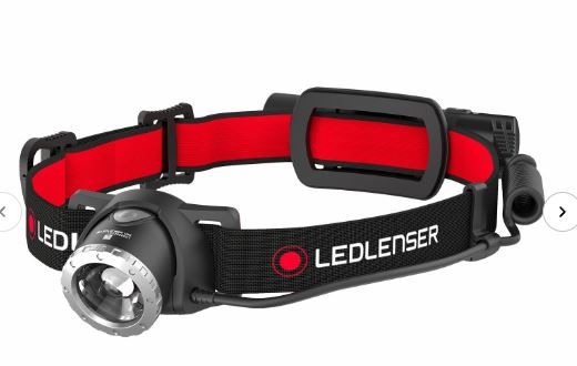 LEDLENSER  TORCIA FRONTALE  H8R RICARICABILE  600 LUMES - 150 METRI  CON ACCESSORI 