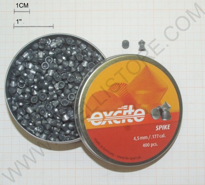 H&N PIOMBINI EXCITE SPIKE cal. 4,5 (.177) 0.55g - 400pz.
