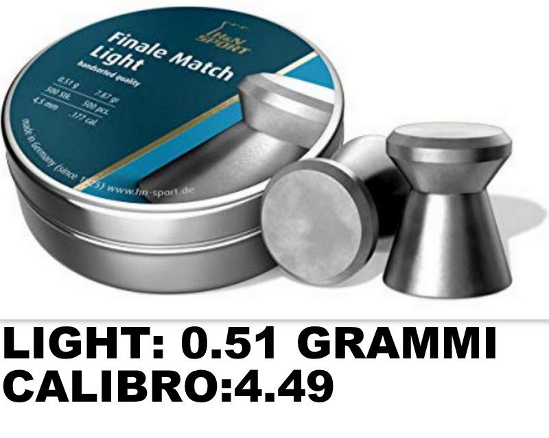 H&N FINALE MATCH LIGHT cal. 4,49 (.177) 0.51g - 500pz.