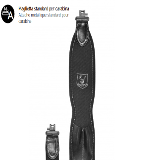 Tracolla per carabina pelle effetto carbonio, Maglietta standard - Riserva