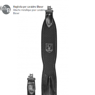 Tracolla per carabina pelle effetto carbonio, Maglietta Blaser - Riserva