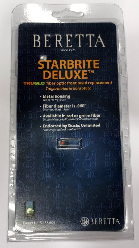 BERETTA MIRINO TRUGLO STARBRITE DELUXE ROSSO 2,6 mm