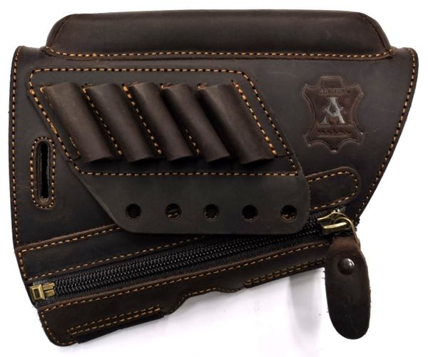 ARTIPEL ALLINEATORE IN PELLE CON PORTACOLPI E ZIP 28mm - MARRONE