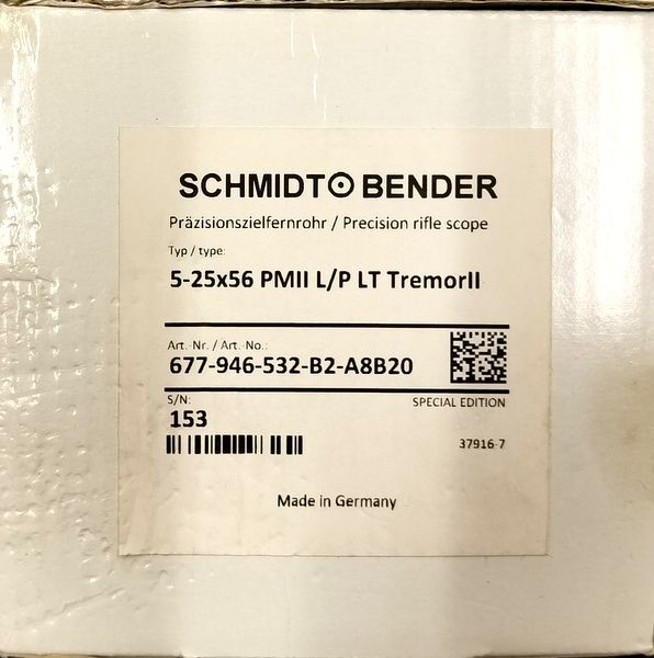 SCHMIDT BENDER PMII L / P LT Tre  5-25x56 - PRECISION SNIPER RIFLE LIMITED EDITION