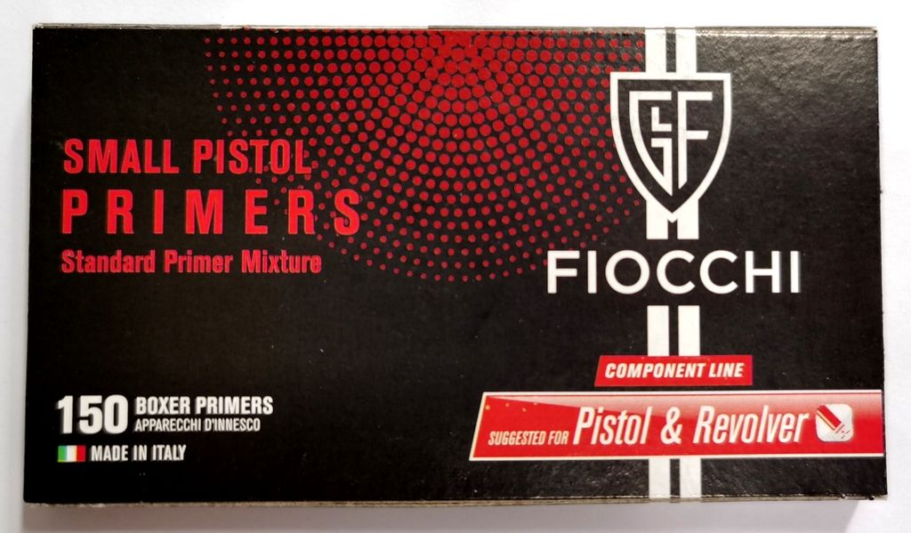 INNESCHI PER RICARICA FIOCCHI SMALL PISTOL 1500 PZ- OFFERTA 7,10€ OGNI SINGOLA CONFEZIONE(150 PZ)
