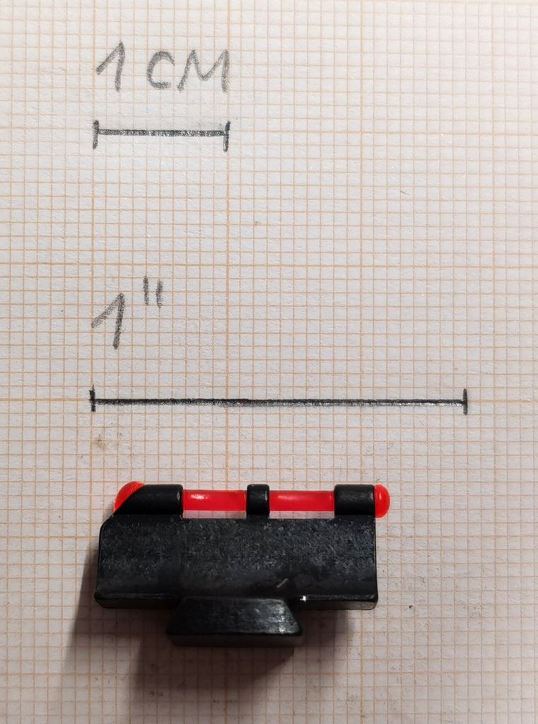 LPA MIRINO CON INSERTO IN FIBRA OTTICA ROSSA / 11mm