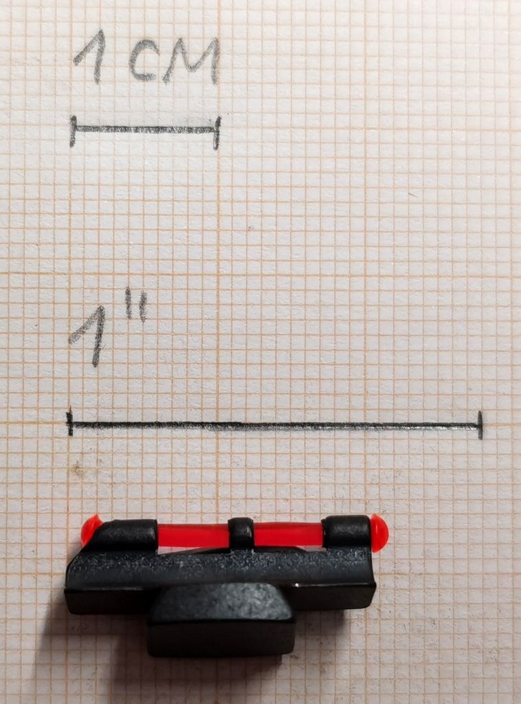 LPA MIRINO CON INSERTO IN FIBRA OTTICA ROSSA / 8mm